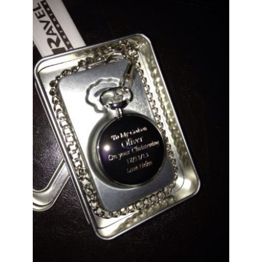 Personalised Pocket Fob Watch Gift Boxed