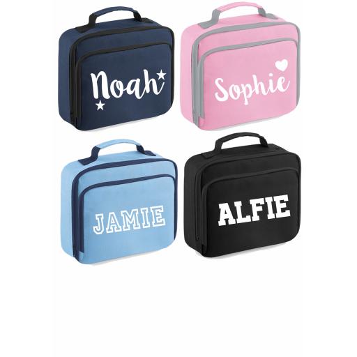 Personalised Childs Lunch Cooler Bag Kids Insulated Box