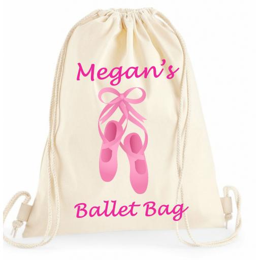 Personalised Girls Pink Ballet Bag