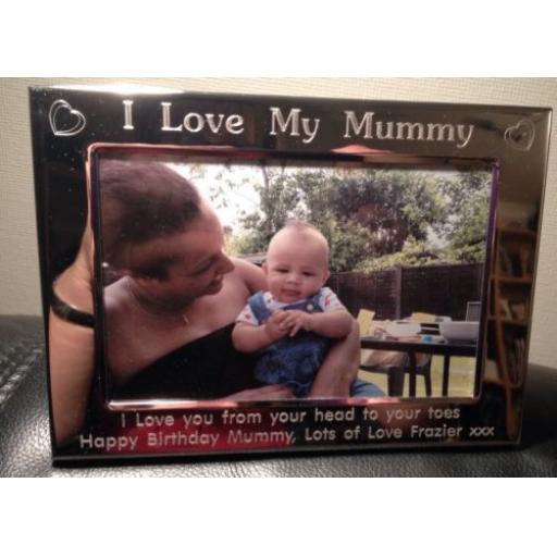 Personalised Silver Plated 6 x 4 Photo Frame