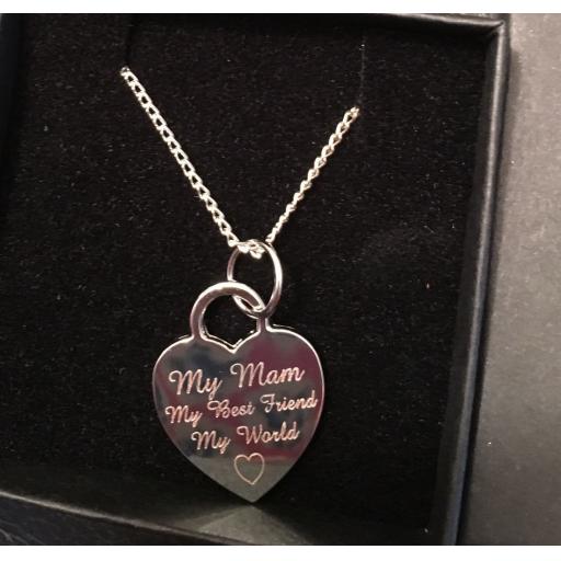 Personalised Silver Plated Heart Necklace