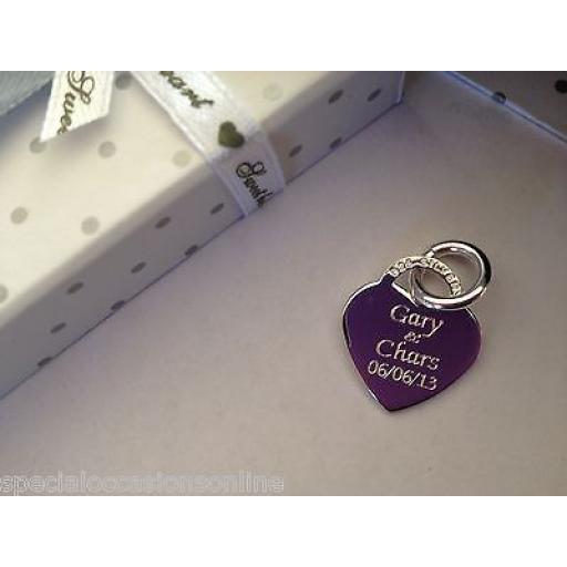 Personalised 925 Sterling Silver Dogs Paw Prints Heart