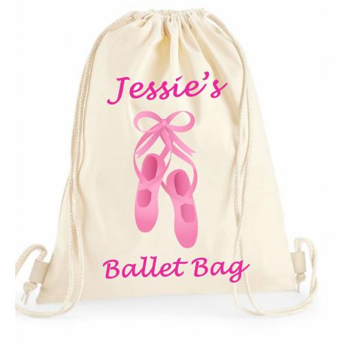 Personalised Girls Pink Ballet Bag