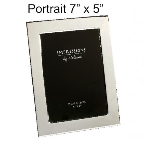 Personalised Portrait Silver Photo frame 7 x 5