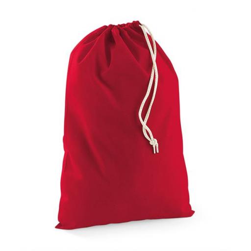 BLANK RED COTTON DRAWSTRING BAGS - ALL SIZES - WHOLESALE PRICE
