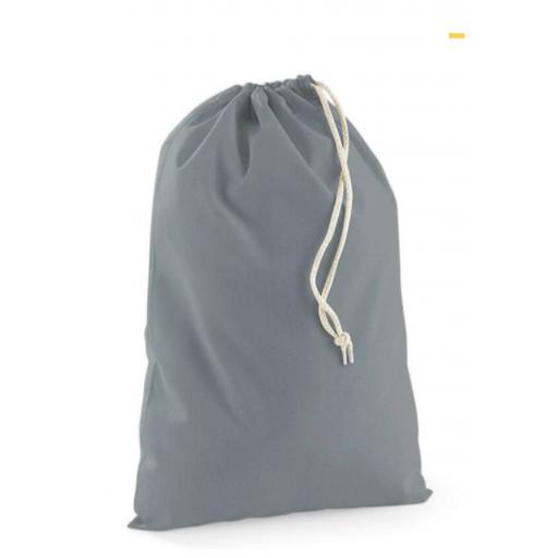 BLANK GREY COTTON DRAWSTRING BAGS - ALL SIZES - WHOLESALE PRICE